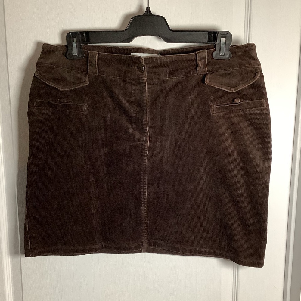 Vintage SB Jeans Santa Barbara Brown Corduroy Mini Skirt